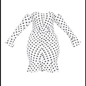 PrettyLittleThing Polka dot bodycon dress